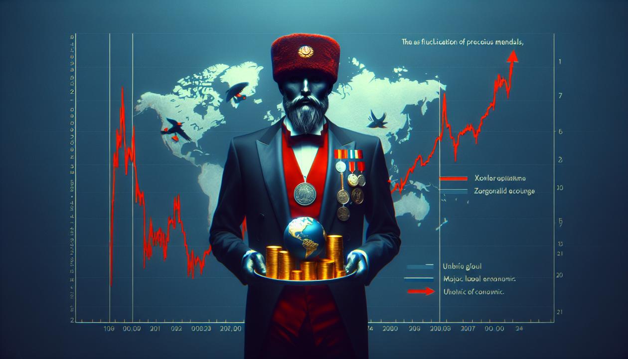 График изменения цен на драгоценные металлы в 2023 году, на фоне глобальных экономических событий.