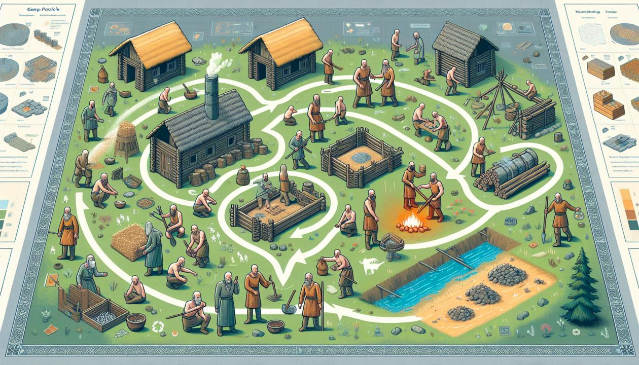 Иллюстрация к проекту: изображение игрового процесса в Rust, включающее взаимодействие игроков и элементы выживания.