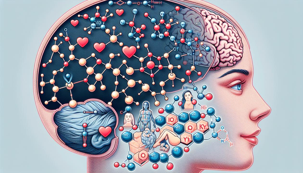 Рисунок может изображать молекулы гормонов, воздействующих на мозг и вызывающих чувство любви.