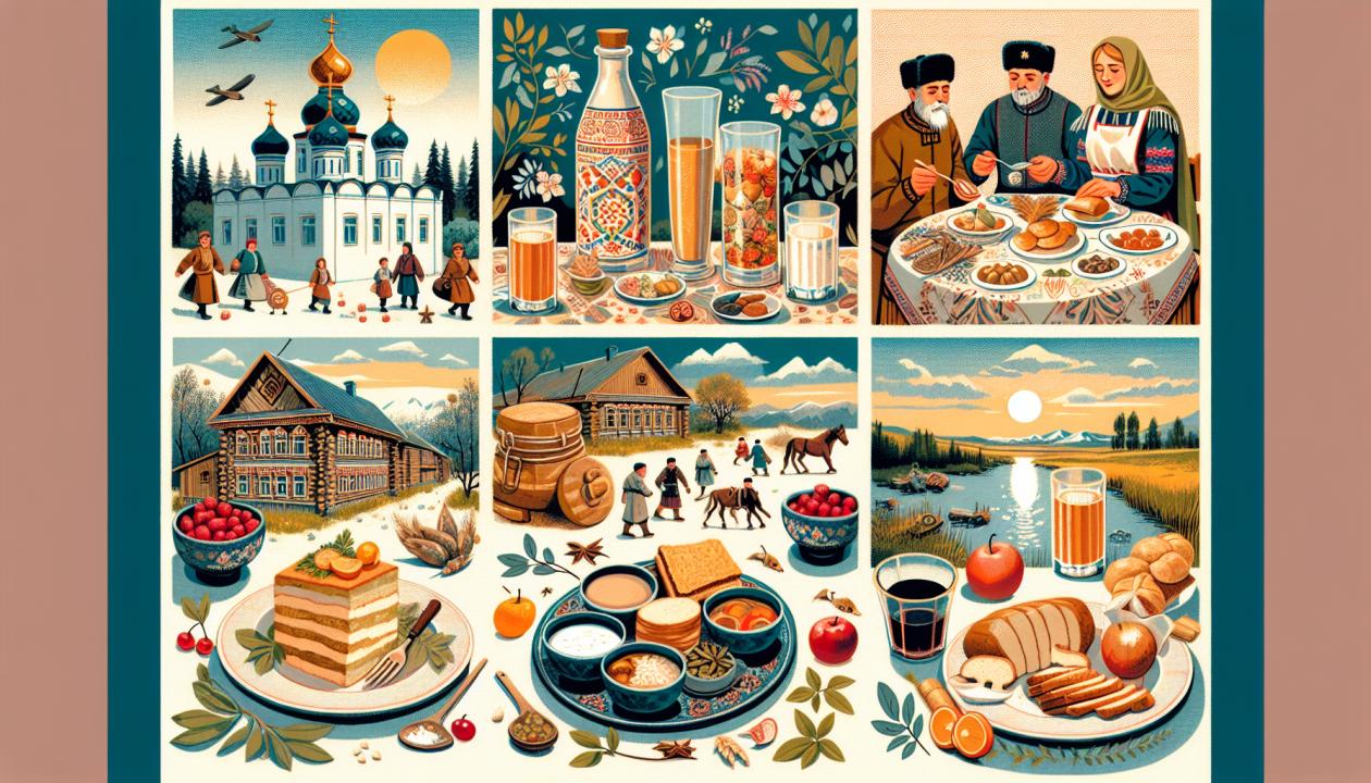 Пожалуйста, нарисуйте изображение, отражающее гастрономический тур по Челябинской области.