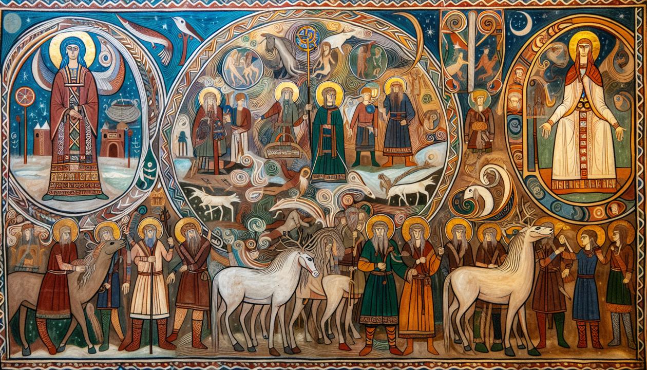 Изображение древних чувашских божеств и обрядов