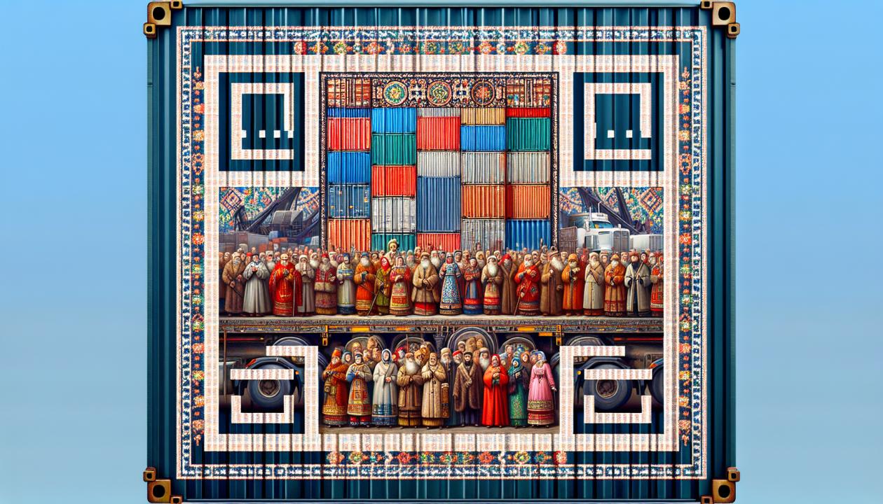 QR-код, используемый для идентификации грузов в транспортной логистике.