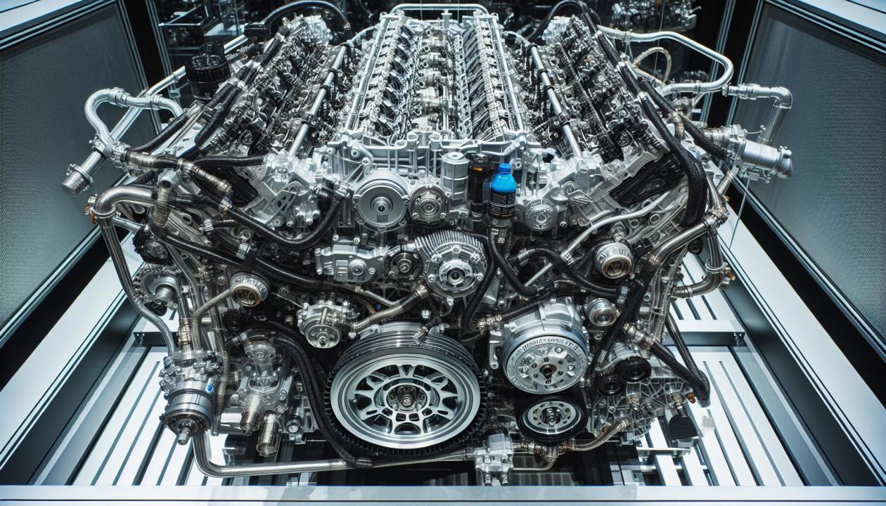 Изображение двигателя BMW S85B50 с указанием основных технических характеристик