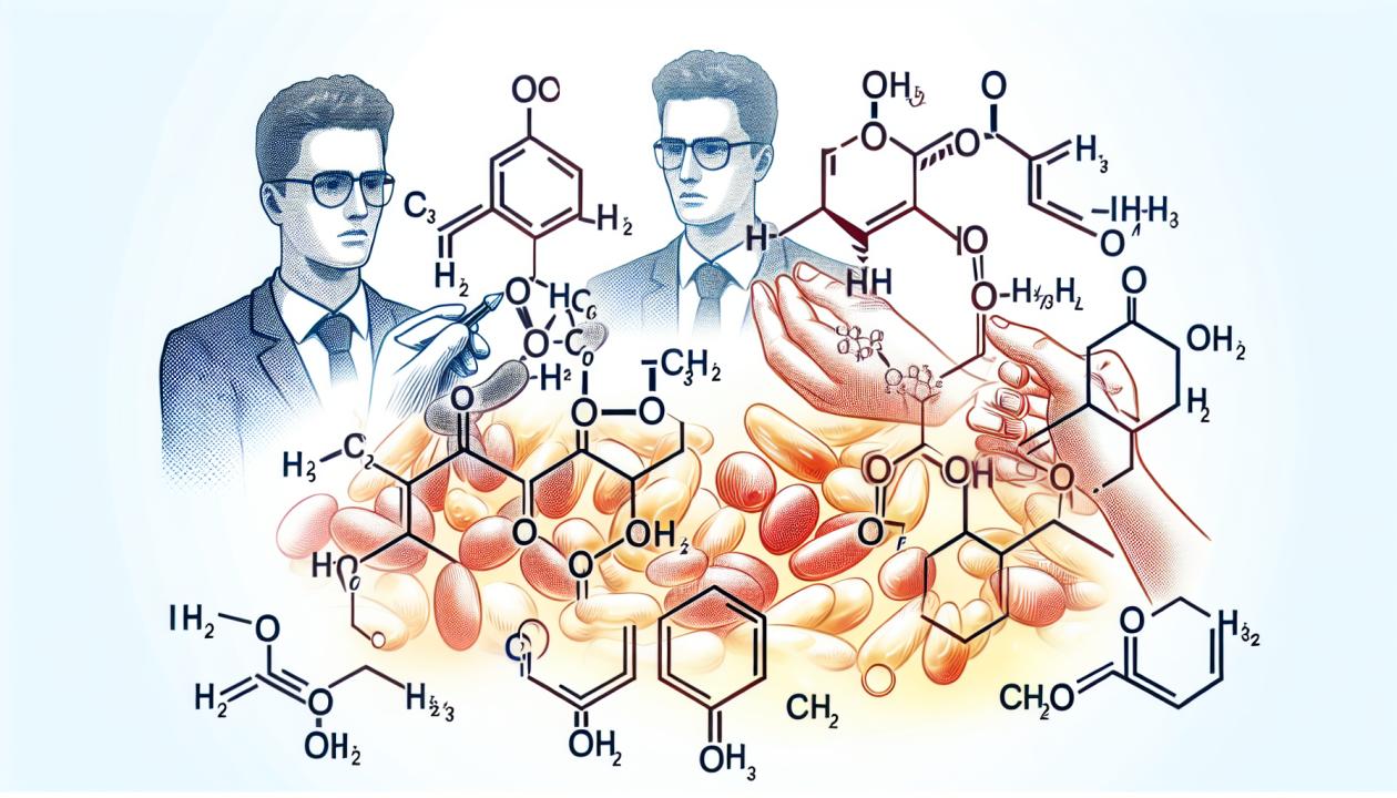 Химическая реакция щелочного гидролиза насыщенных жиров