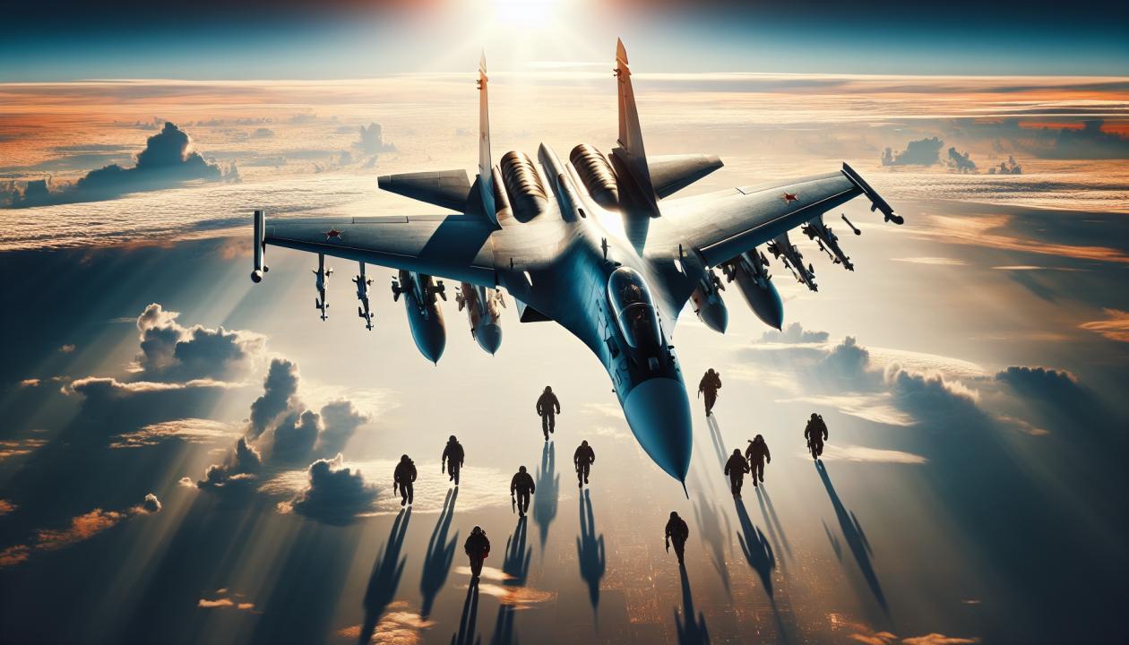 Изображение многоцелевого истребителя Су-30 в полете