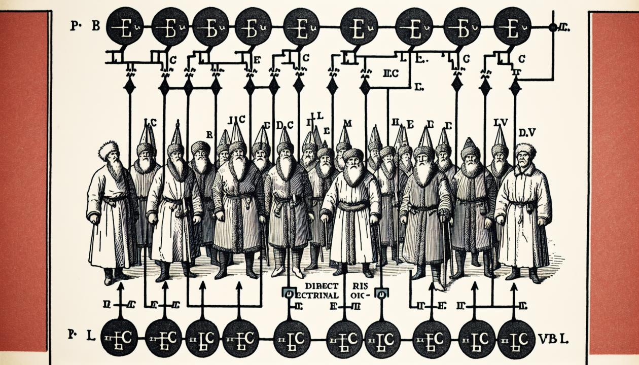 Для построения потенциальной диаграммы цепи постоянного тока требуется изображение электрической цепи с указанием потенциалов в различных точках.