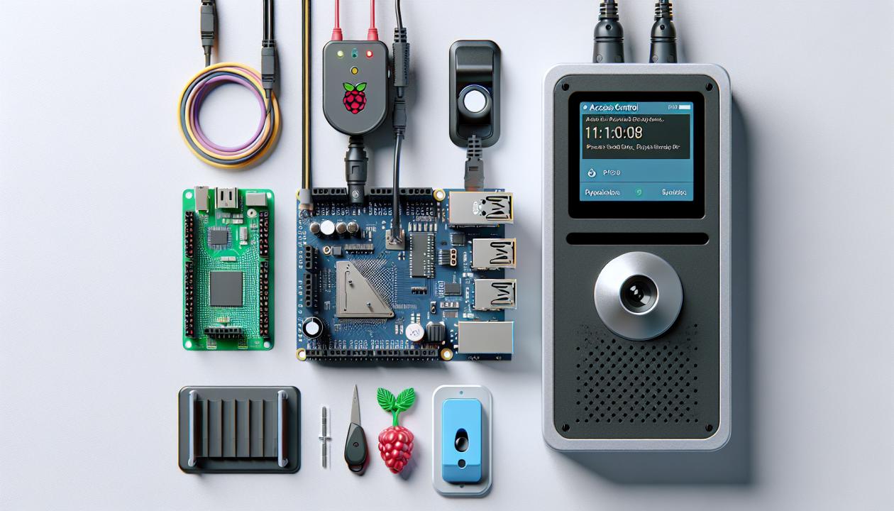 Система контроля доступа, включающая в себя плату Arduino Uno и Raspberry Pi, а также считыватель биометрических данных.