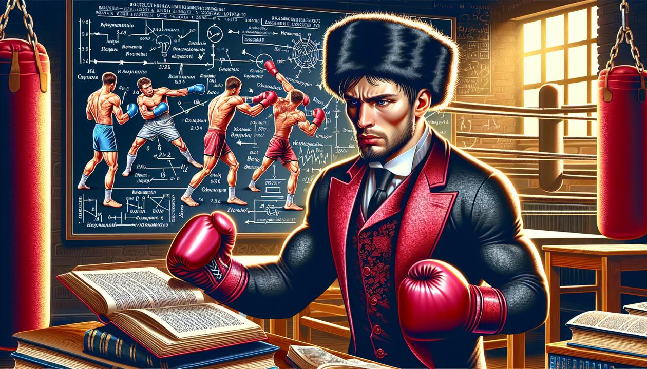 Иллюстрация проекта может представлять собой изображение боксера, изучающего теорию бокса или участвующего в уроках теории бокса.