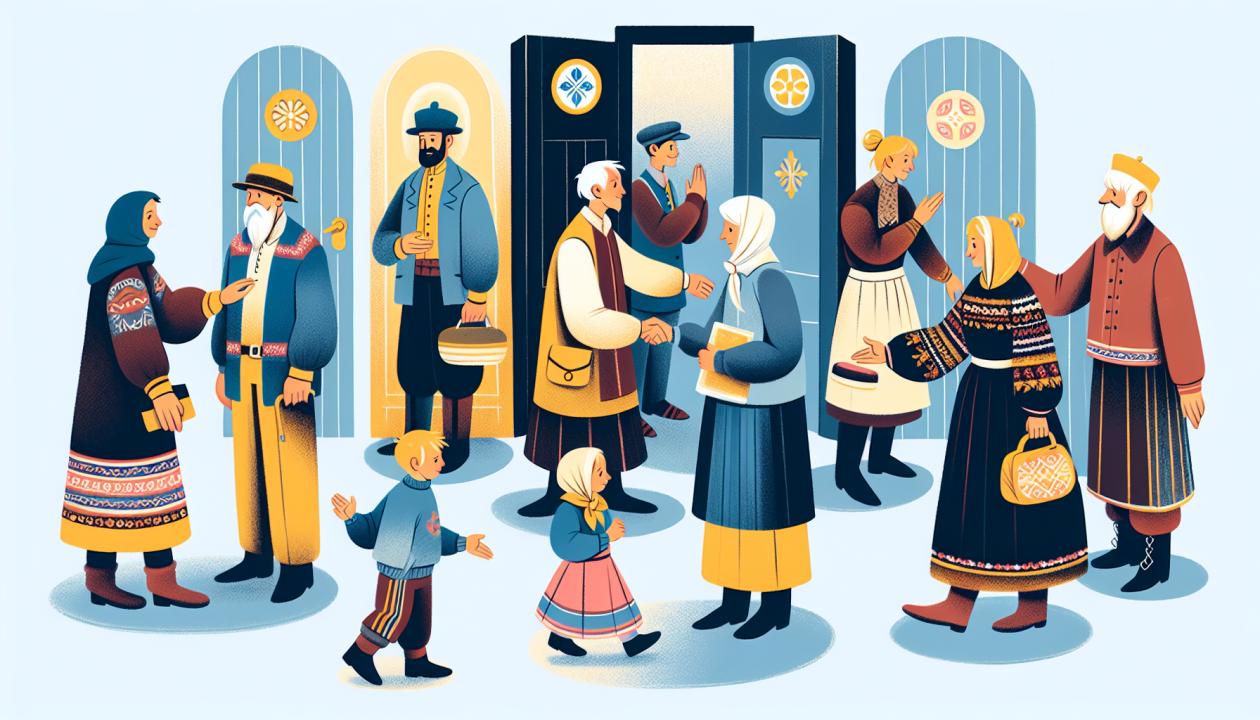 Иллюстрация проекта может включать в себя изображения персонажей, ситуаций, связанных с вежливым общением и обходительностью.