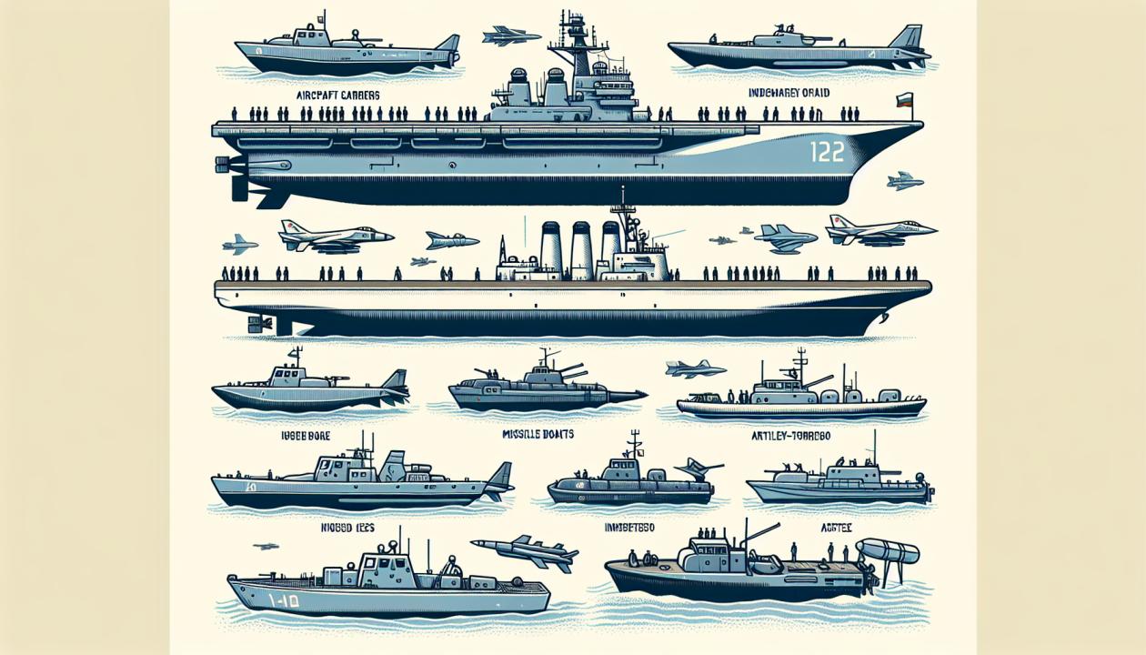 Надводные боевые корабли формируют важную часть Военно-Морского Флота России. Иллюстрация к реферату может включать изображения различных классов кораблей: авианесущих, ракетных, артиллерийско-торпедных и других.