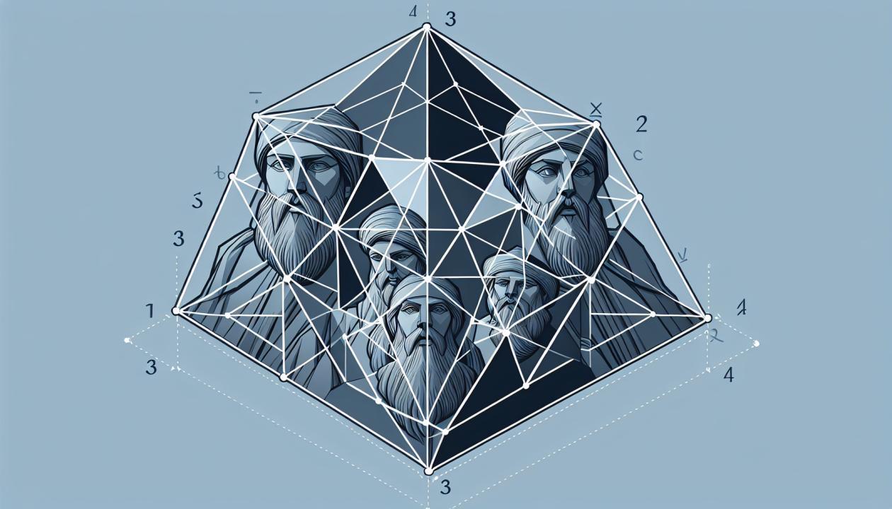 Для иллюстрации проекта можно нарисовать трехмерный тетраэдр с выделенными гранями и углами, чтобы продемонстрировать пространственную теорему Пифагора.
