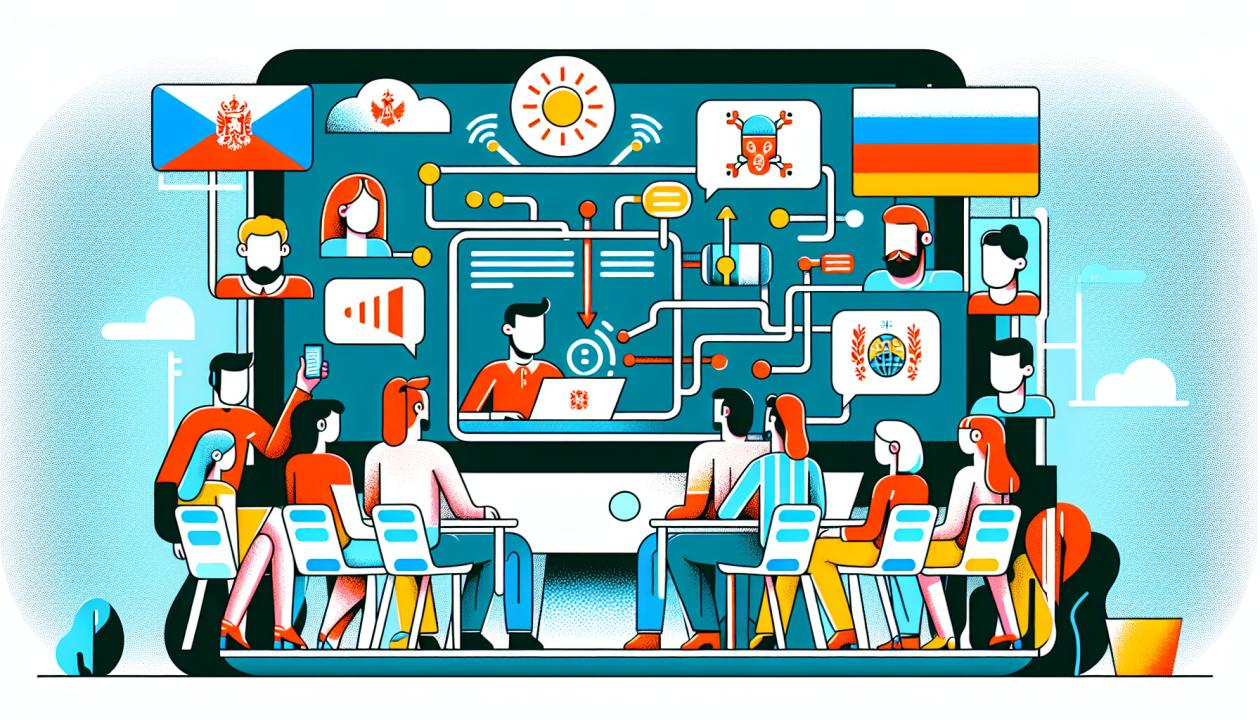 Иллюстрация к проекту: изображение компьютерного экрана, на котором отображается понятие интернет-культуры и её влияние на общение