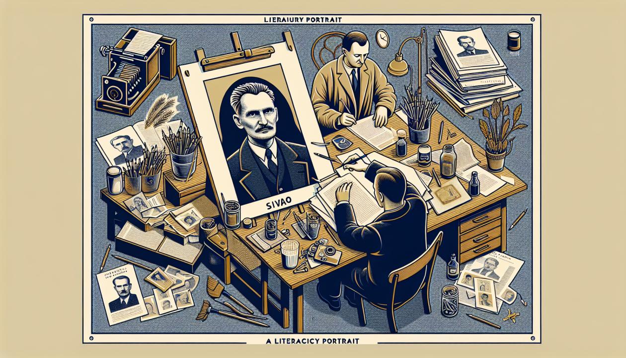 Картина, изображающая литературный портрет писателя 60-х годов, пишущего про лагерную прозу