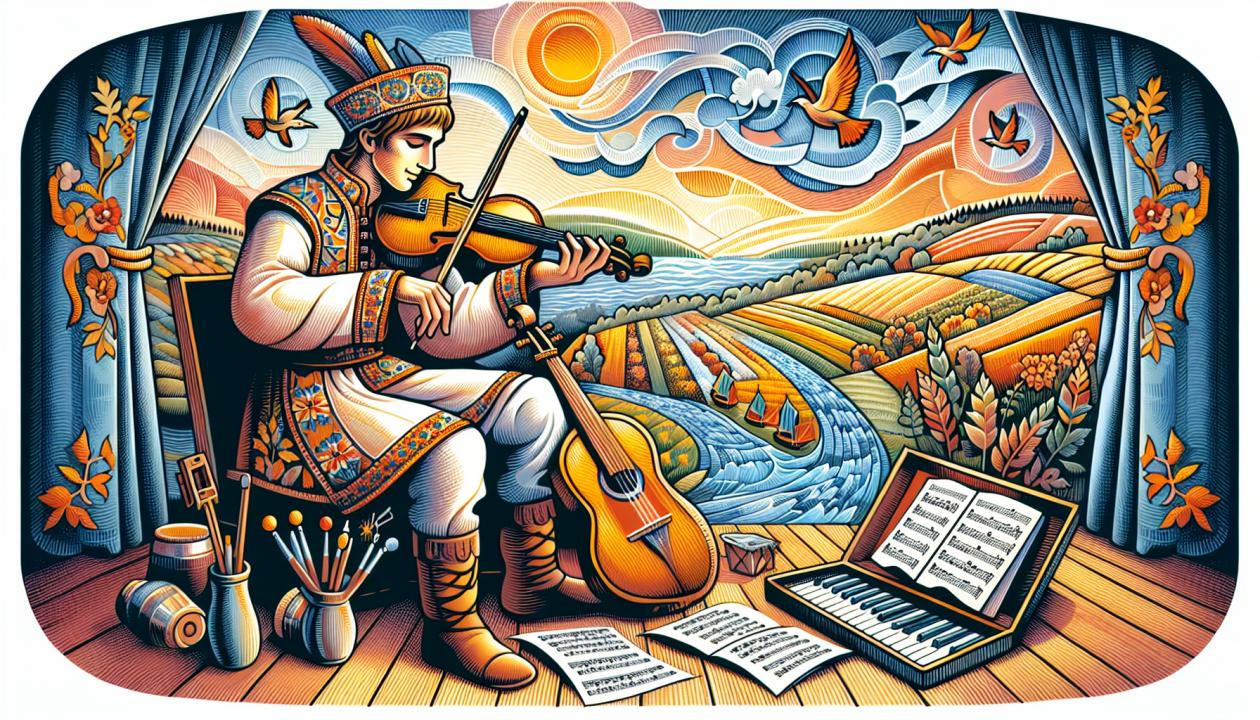 Изображение музыкального исполнителя, использующего географические образы в своем творчестве.