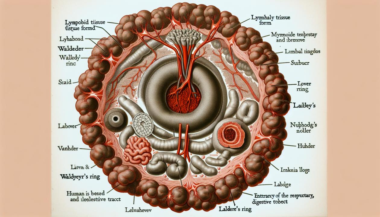 Лимфоэпителиальное кольцо, окружающее вход в дыхательные и пищеварительные пути, образованное скоплениями лимфоидной ткани