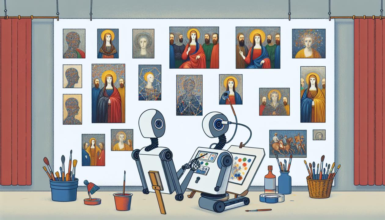 Робот-художник, создающий картины при помощи алгоритмов глубокого обучения