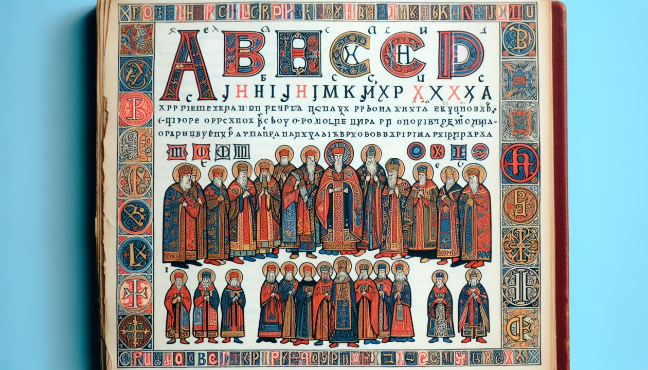 Иллюстрация содержит изображение страницы с измененными правилами орфографии и алфавита по сравнению с предыдущими версиями.